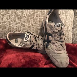 Gray and navy blue Onitsuka shoes men size 10